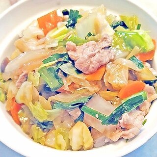 にんにく増量中！野菜と豚小間のスタミナ中華丼♪